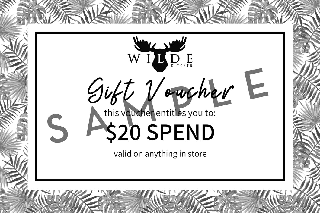 Wilde Kitchen Gift Voucher - You'll receive a seperate email within 24hrs with your gift voucher attached!