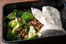 Load image into Gallery viewer, Poached Chicken &amp; Greens 300g (GF) (DF) (P) - Nourish Meals by Wilde Kitchen 